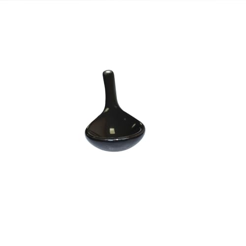 Black 6 pcs Porcelain Egg Spoons Ceramic Spoons 4.7 inch Coffee Dessert Yogurt Tea Milky Tea - style: Black