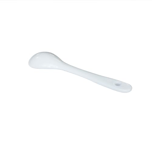 White 6 pcs Porcelain Egg Spoons Ceramic Spoons 4.7 inch Coffee Dessert Yogurt Tea Milky Tea - style: White