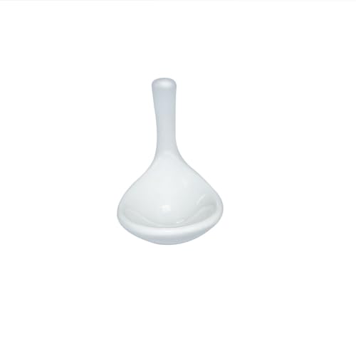 White 6 pcs Porcelain Egg Spoons Ceramic Spoons 4.7 inch Coffee Dessert Yogurt Tea Milky Tea - style: White