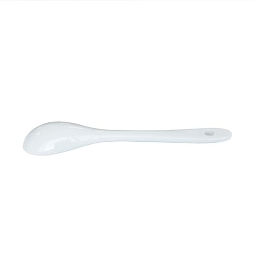 White 6 pcs Porcelain Egg Spoons Ceramic Spoons 4.7 inch Coffee Dessert Yogurt Tea Milky Tea - style: White