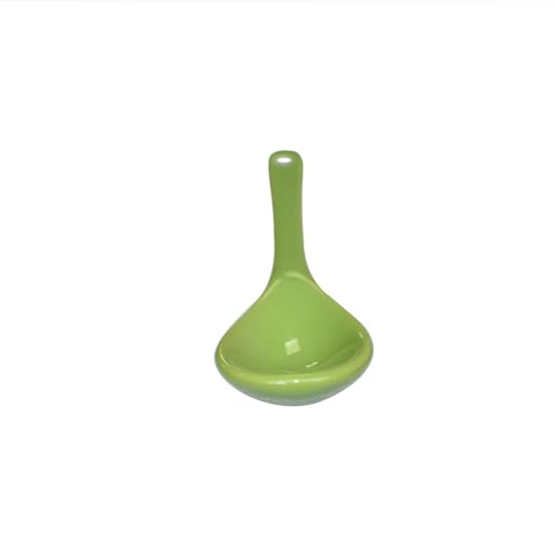 6 pcs Porcelain Egg Spoons Tea Spoon Ceramic Spoons 4.7 inch Coffee Dessert Yogurt Tea Milky Green - style: Green