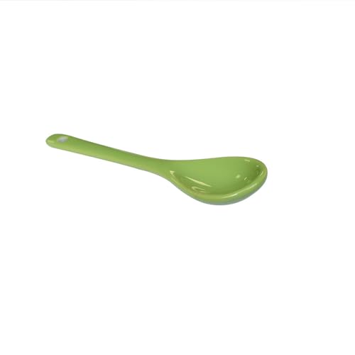 Green 6 pcs Porcelain Egg Spoons Ceramic Spoons 4.7 inch Coffee Dessert Yogurt Tea Milky Tea - style: Green