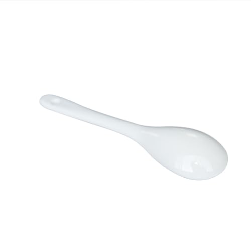 White 6 pcs Porcelain Egg Spoons Ceramic Spoons 4.7 inch Coffee Dessert Yogurt Tea Milky Tea - style: White
