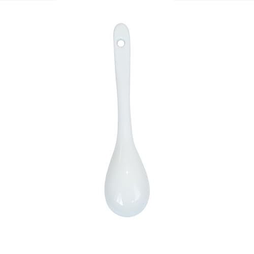 White 6 pcs Porcelain Egg Spoons Ceramic Spoons 4.7 inch Coffee Dessert Yogurt Tea Milky Tea - style: White