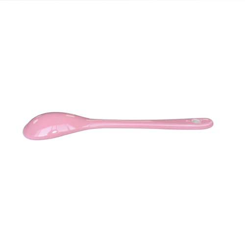 Pink 6 pcs Porcelain Egg Spoons Ceramic Spoons 4.7 inch Coffee Dessert Yogurt Tea Milky Tea - style: Pink
