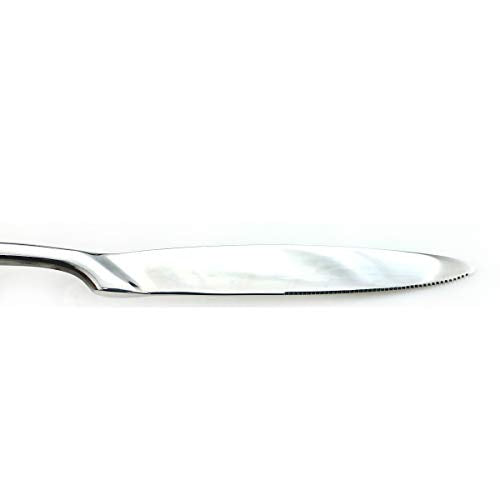 JASHII 18/10 Stainless Steel 20 Piece Mirror Polished Silver Flatware Set,Dinner Knife Fork Salad Fork Dessert Spoon Coffee Spoon，Service for 4 ，Silverware Utensil Sets - color: 20pcs-middle&small spoon