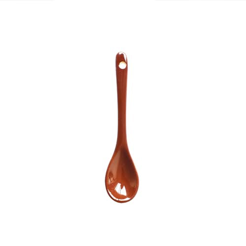 Coffee 6 pcs Porcelain Egg Spoons Ceramic Spoons 4.7 inch Coffee Dessert Yogurt Tea Milky Tea - style: Coffee