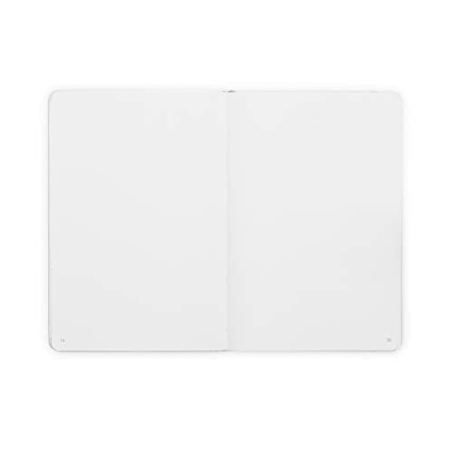 Minimalism Art, Premium Hard Cover Notebook Journal, Classic 5" x 8.3", 122 Numbered Pages, Gusseted Pocket, Ribbon Bookmark, Extra Thick Ink-Proof Paper 120gsm, San Francisco (Plain, White) - color: White, style: Minimalist