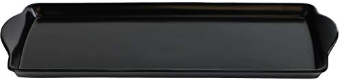 Calypso Basics, Sandwich Melamine Tidbit Tray, Black, (06100) - color: Black, size: 14.7" x 6.5" x 0.8"