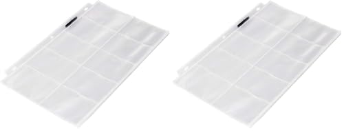 Amazon Basics Plastic Business Card Organizer Sleeves for 3-Ring Binder, Transparent Card Holder, 8.5 x 11 inches, 50-Pack - color: Transparent, size: 25 (Pack of 2)