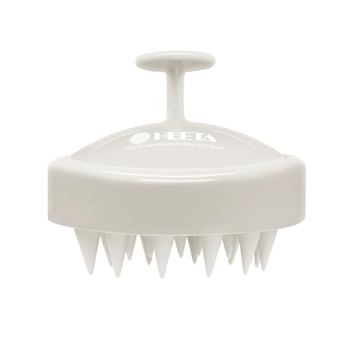 HEETA Scalp Massager Hair Growth Scrubber for Dandruff Removal Hair Care - color: Beige