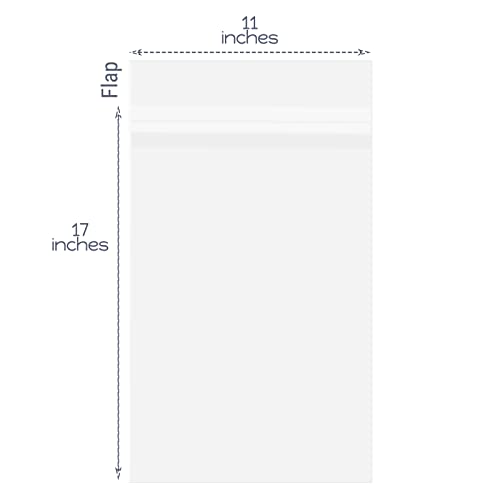 Golden State Art 11"x17" Acid-Free Crystal Clear Storage Sleeves,200 Pack - size: 11x17
