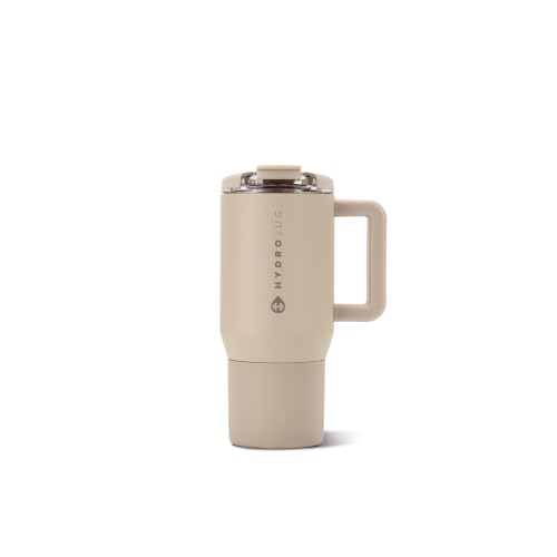 HydroJug Coffee Traveler 20oz Ceramic-Lined Mug with Handle, Dune - color: Dune