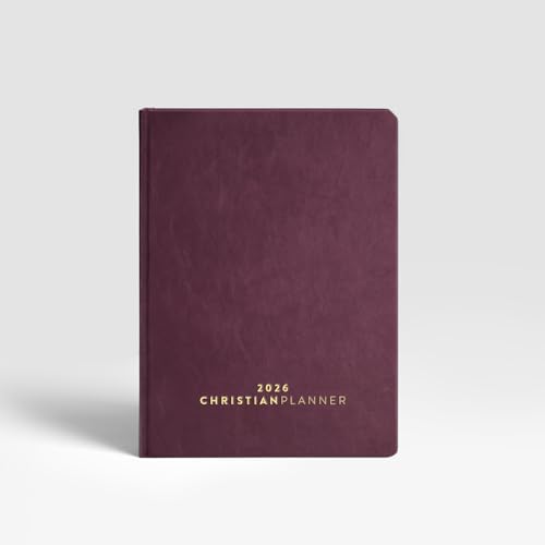 Christian Planner 2026 Daily Planner - Faith Based Monthly and Weekly Planner, Vision Board, and Habit Tracker - 2026 Calendar, Personal Organizer and Devotional Journal (Hardcover, Fig) - color: Fig, size: Hardcover