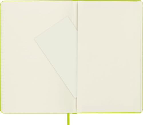 Moleskine Classic Notebook, Hard Cover, Ruled/Lined, Large (5" x 8.25"), Lemon Green, 240 Pages