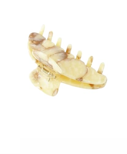 Luxury Light Hair Claw Clip Premium Acetate Strong Hold 4 Inch (Yellow) - color: yellow