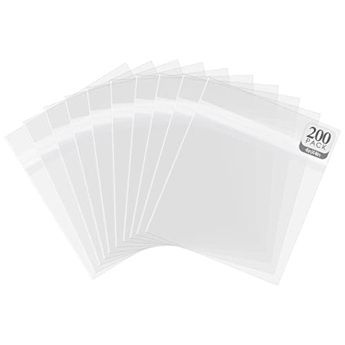 Golden State Art 4"x4" Acid-Free Crystal Clear Storage Sleeves,200 Pack - size: 4x4