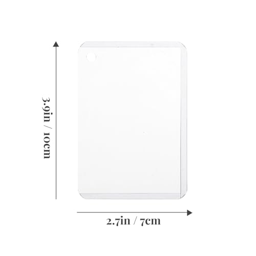 TEHAUX 10 Sets Clear Photocard Holder Keychains, 3.8 x 2.7 in Sleeve Size - size: 9.1X6.4X0.1CM