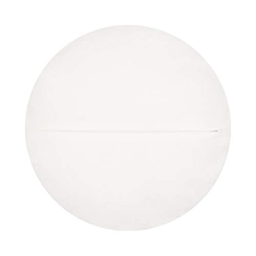 JWH Handmade Flower Throw Pillow Cover, 14 Inch, Creamy White - color: Creamy White, size: 14" x 14" (Pack of 1)