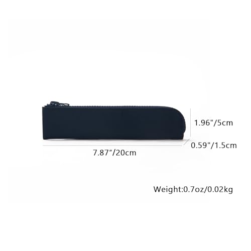 Slim Pencil Case Small Pencil Pouch Pen Case (Royal Blue/Oxford) - color: Royal Blue