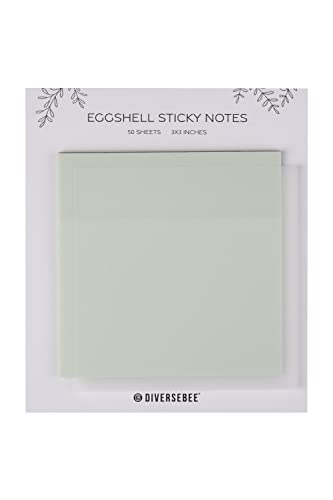 DiverseBee 50 Sheets Pastel Transparent Sticky Notes, 3x3” Clear Sticky Tabs, Translucent Page Flags Book Markers Stickers, Planner Accessories, Bible Journaling Study Office Supplies (Eggshell) - color: Eggshell