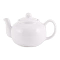 RSVP International Stoneware Teapot Collection, Microwave and Dishwasher Safe, 42 oz, White - color: White, size: 42 oz