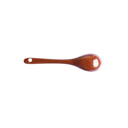 Coffee 6 pcs Porcelain Egg Spoons Ceramic Spoons 4.7 inch Coffee Dessert Yogurt Tea Milky Tea - style: Coffee