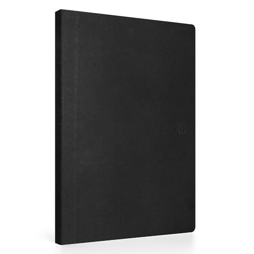 Notsu Dot Grid Lay Flat Notebook, 6" x 8.5" - color: Black, size: 6" x 8.5"