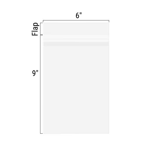 Golden State Art 6x9 Inch Crystal Sealed Clear Plastic Sleeves,100 Pack - size: 6 x 9