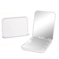Kintion Pocket Mirror, 1X/3X Magnification LED Compact Mirror (White) - color: White