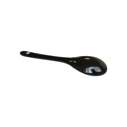 Black 6 pcs Porcelain Egg Spoons Ceramic Spoons 4.7 inch Coffee Dessert Yogurt Tea Milky Tea - style: Black
