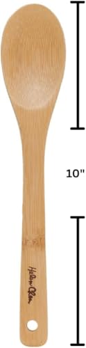 Helen’s Asian Kitchen Bamboo Kitchen Spoon Cooking Utensil, 10-Inch - style: 10-Inch, Solid Spoon