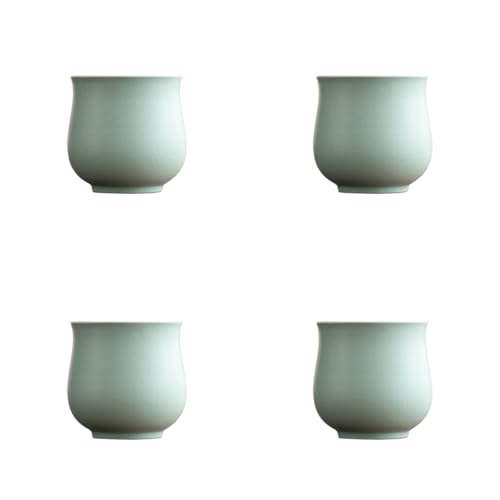 4-Oz Ceramic Espresso Cups Set - Multi-Color, Handle-Free Design for Home & Cafe | Dishwasher-Safe Stoneware Cups (brown,4) - color: Brown, size: 4