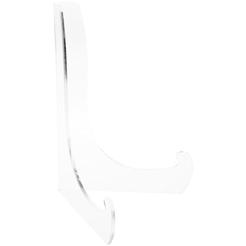 Plymor Clear Acrylic 60-Degree Angle Easel With Shallow Support Ledges, 12" H x 9" W x 8.25" D - size: 12" x 9" x 8.25"