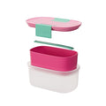 CHAKO LAB Fruit Storage Containerswith Removable Colander, Built-in fruit fork, Food Storage Containers with Lids 21oz(strawberry) - color: strawberry