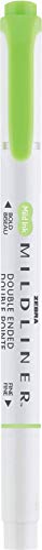 Zebra Pen MILDLINER No Bleed Highlighter, Green Color, Dual Tip, 12-Pack - color: Green