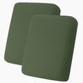 hyha Milk Silk Couch Cushion Covers, Sofa Covers for 2 Cushion Couch - color: Bronze Green, size: Seat Cover 2 Pack