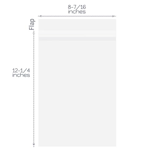 Golden State Art 8"x12" Acid-Free Crystal Clear Storage Sleeves,200 Pack - size: 8 x 12