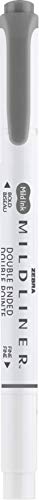 Zebra Pen MILDLINER No Bleed Highlighter, Dark Gray Color, Dual Tip, 12-Pk - color: Dark Gray