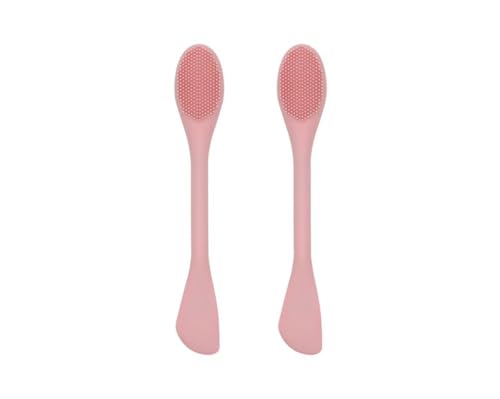 Face Mask/Facial Cleansing Brush,Silicone Scrubber for Face/Lip(Pink) - color: Pink, size: 2pcs