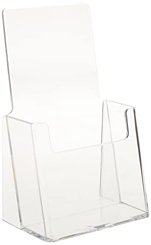 Azar Displays 252012 Acrylic Trifold Brochure Holder Plastic Counter top Organizer 10-Pack, Clear - size: 10-Pack, style: No Business Card Pocket