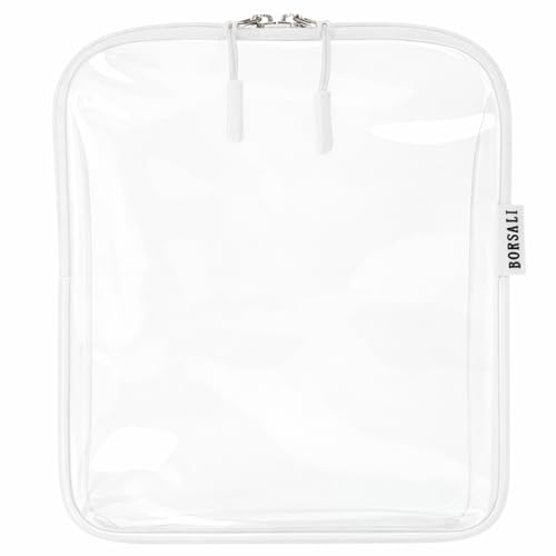 BORSALI TSA Approved Toiletry Bag, White - color: White