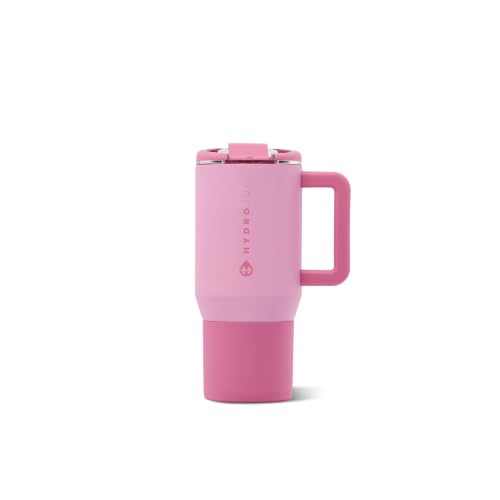 HydroJug Coffee Traveler 20oz Ceramic-Lined Mug with Handle, Petal - color: Petal