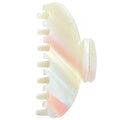 Luxury whitepink Hair Claw Clip Premium Acetate Strong Hold 4 Inch - color: Light white