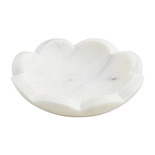 Mud Pie Scallop Marble Dish; 4.5" X 4.5"