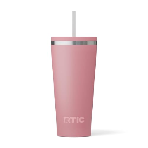 RTIC 20oz Everyday Tumbler, Insulated, Ceramic Lined, Dusty Rose - color: Dusty Rose, size: 20 Ounces