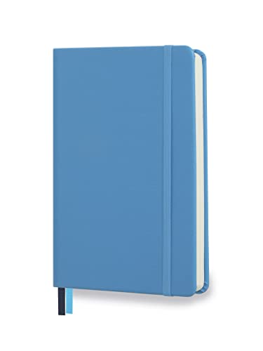Minimalism Art, Premium Hard Cover Notebook Journal, Classic 5" x 8.3", 122 Numbered Pages, Gusseted Pocket, Ribbon Bookmark, Extra Thick Ink-Proof Paper 120gsm, San Francisco (Plain, Blue) - color: Blue, style: Minimalist
