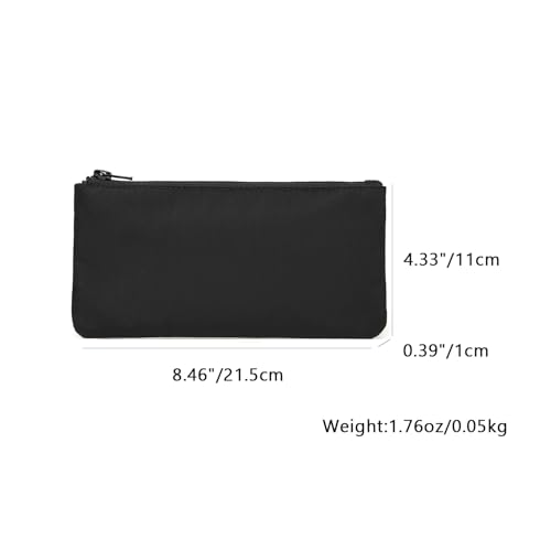 Slim Pencil Case Small Pencil Pouch Pen Case (Canvas Beige) - color: Beige