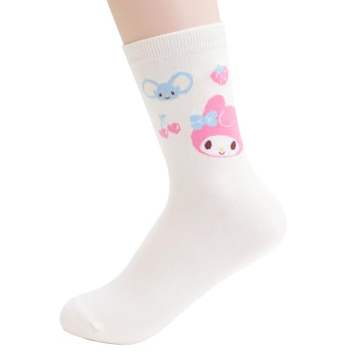 Kikiyasocks Socksense Hello K Character Series Women's Original Crew Socks (Mobile_5pairs)
