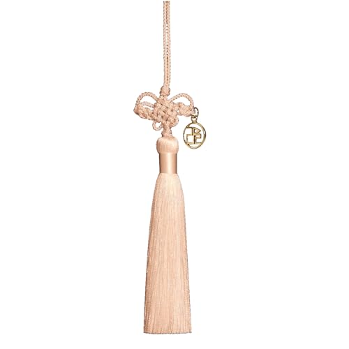 Korean Butterfly Norigae Tassel Charm, Traditional Knot Accessory Keychain, Hanbok Ornament Gift, 10 Colors (Beige) - color: Beige